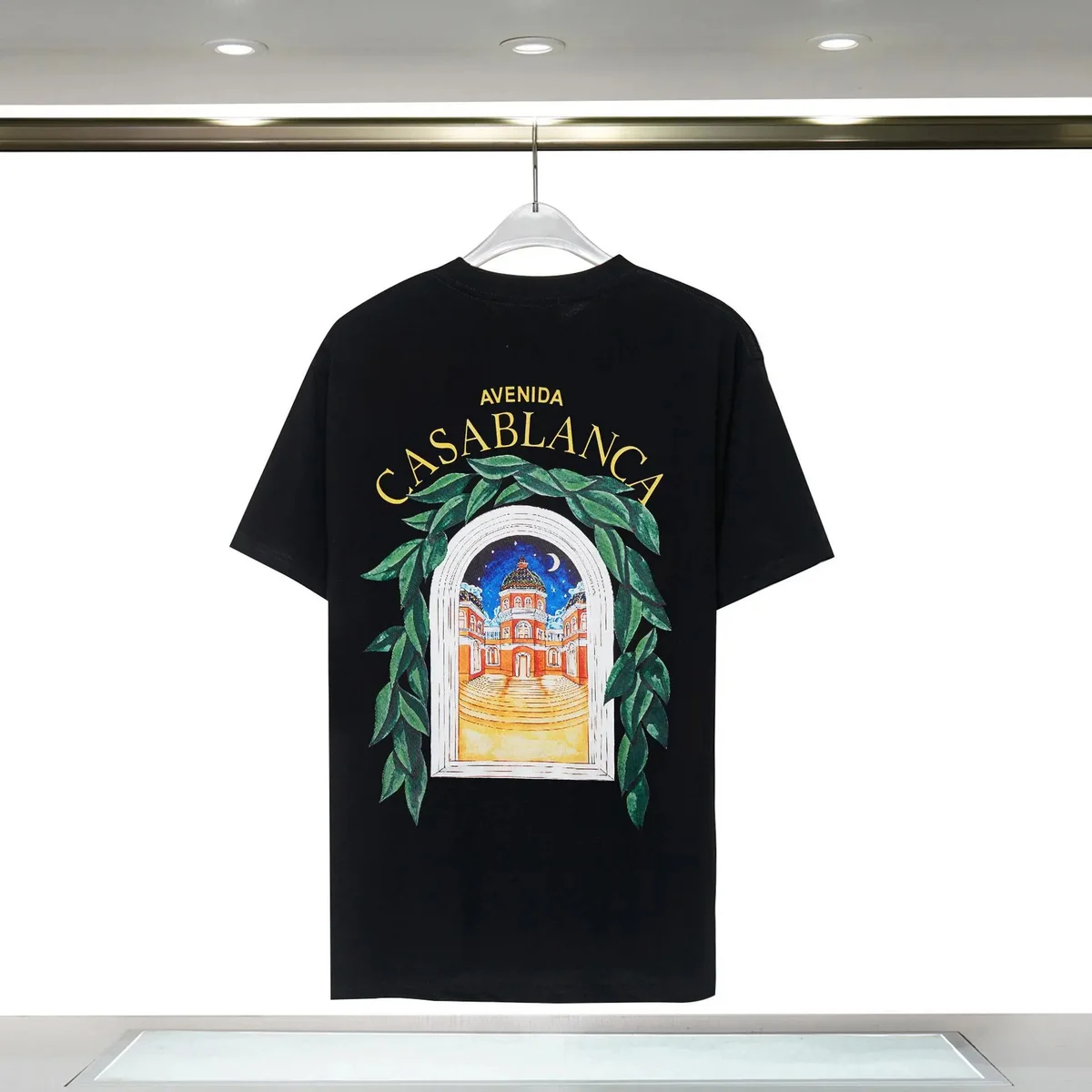 Black 'Avenida Casablanca' Graphic T-Shirt