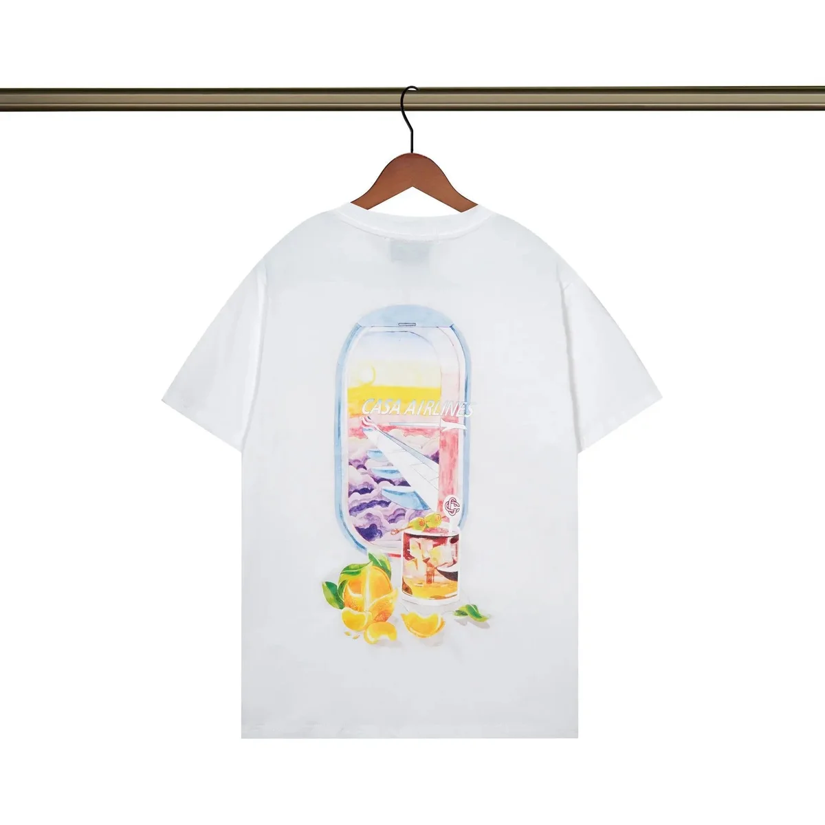 White 'Casa Airlines' Graphic T-Shirt
