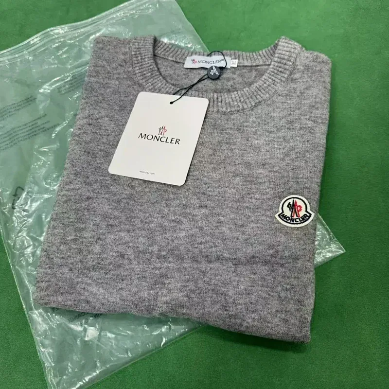 Moncler Grey Wool Crewneck Sweater
