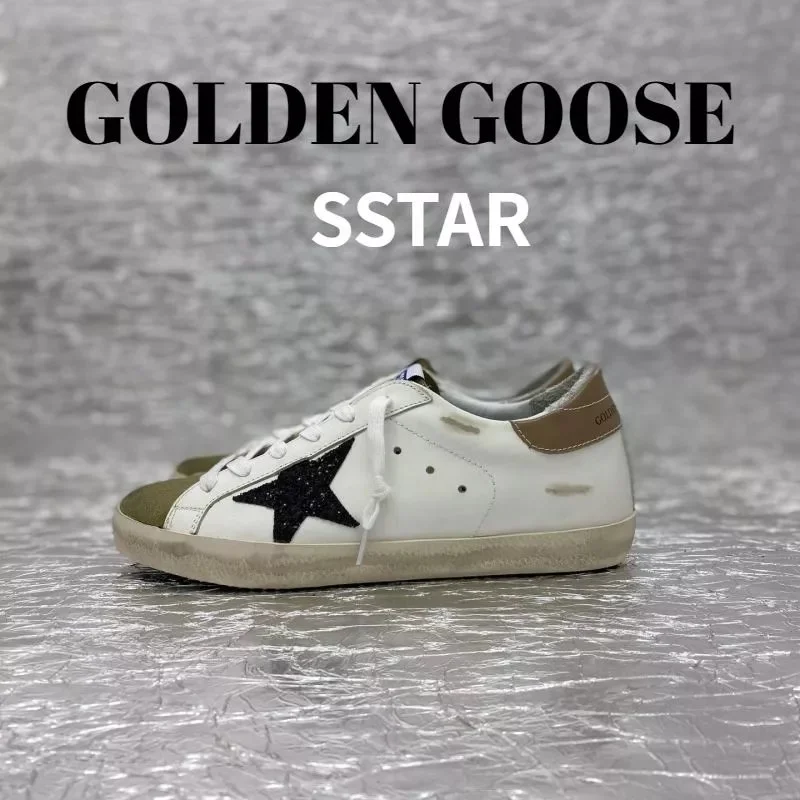 Golden Goose Super-Star Black Star White Sneakers