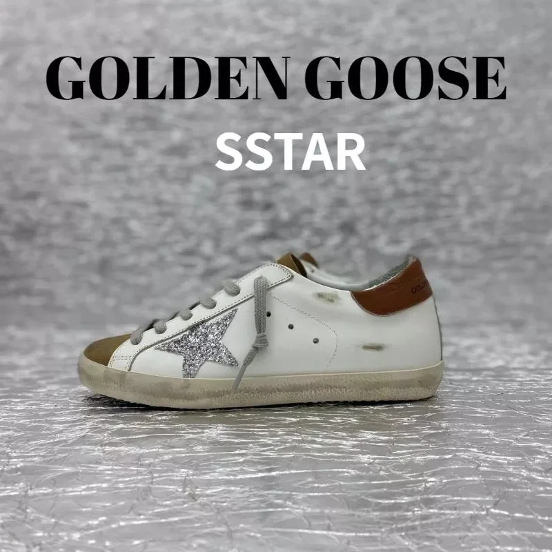 Golden Goose Super-Star Silver Star White Sneakers
