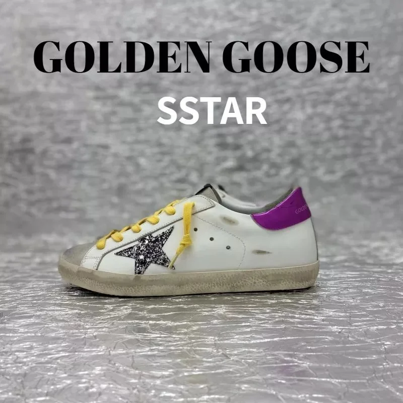 Golden Goose Super-Star White/Purple Sneakers