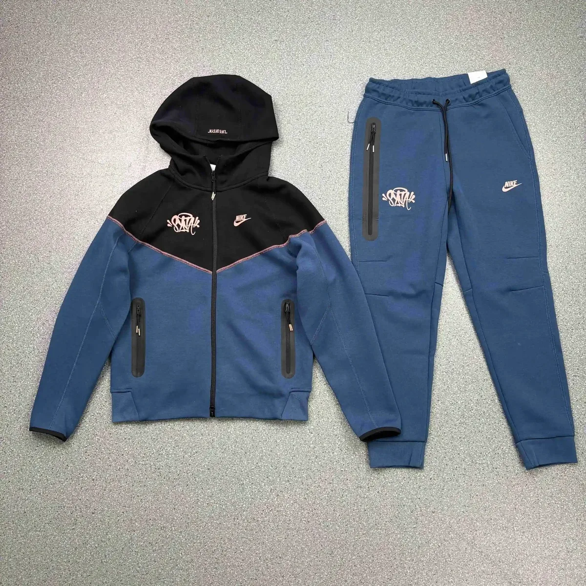Nike Tech Fleece Blue & Black Tracksuit
