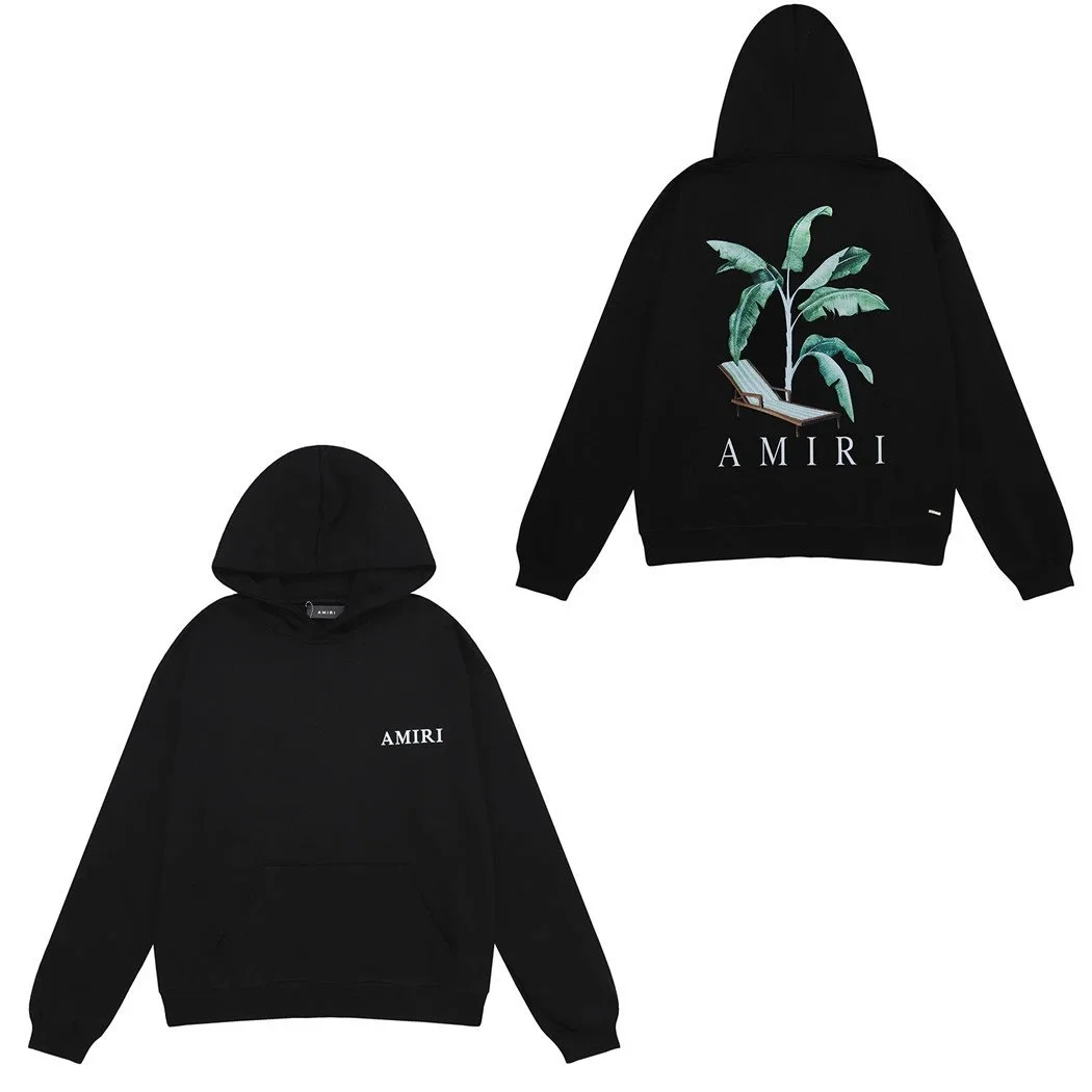 Amiri Black Palm Tree Graphic Hoodie