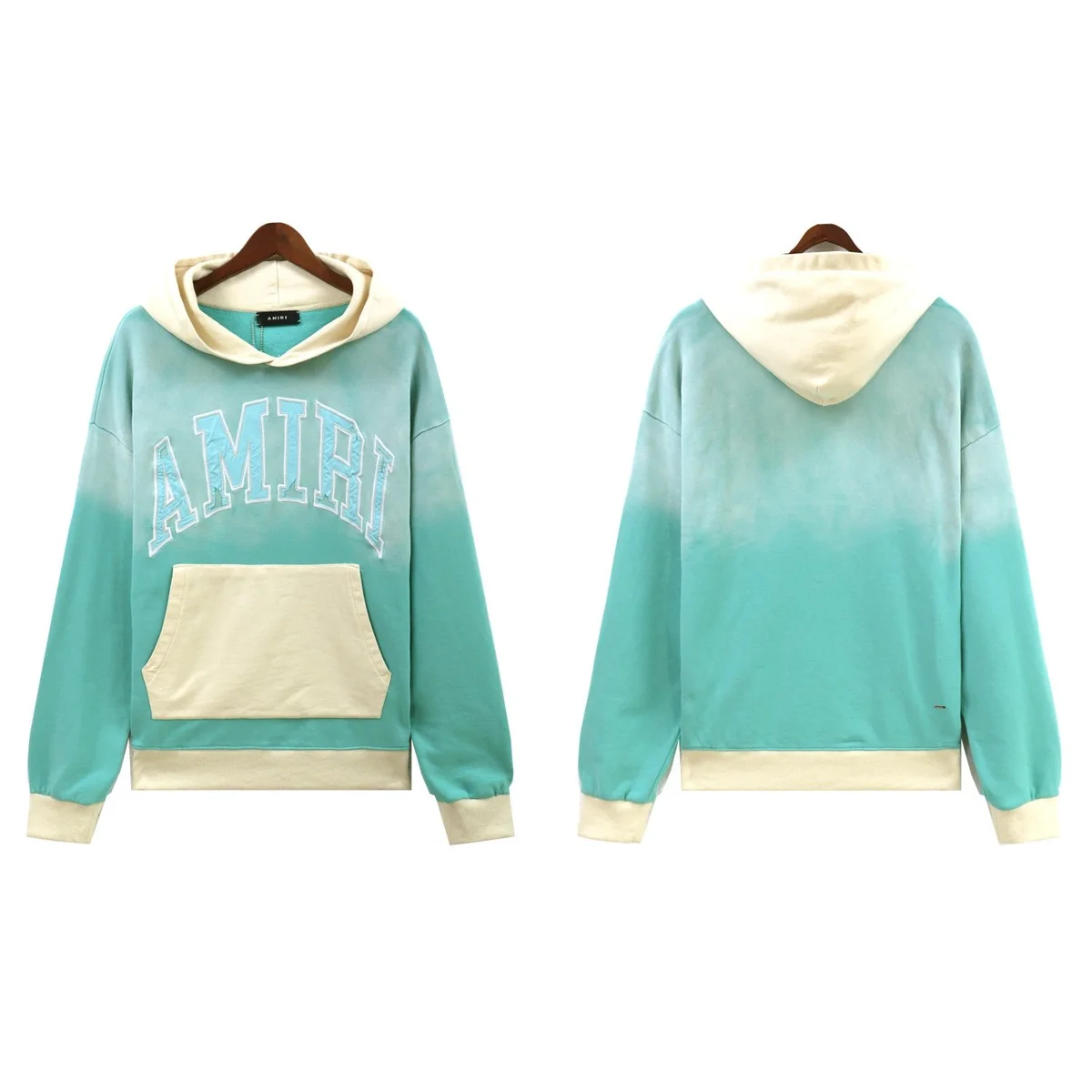 Amiri Gradient Hoodie Mint Cream Sweatshirt