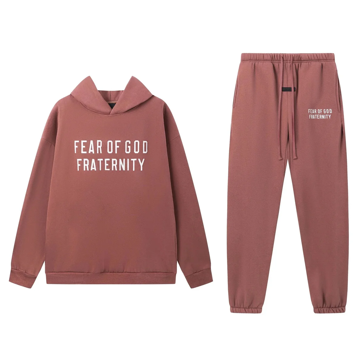 Fear of God Essentials B-2酒红色套装 Tracksuit