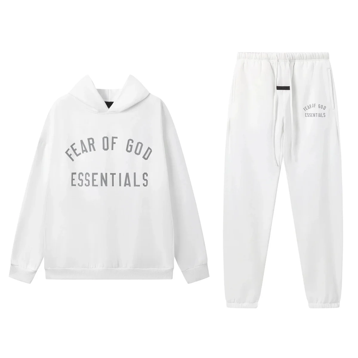 Fear of God Essentials White Hoodie & Pants Set