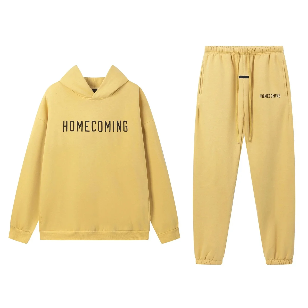D-2 Yellow 'HOMECOMING' Tracksuit Set