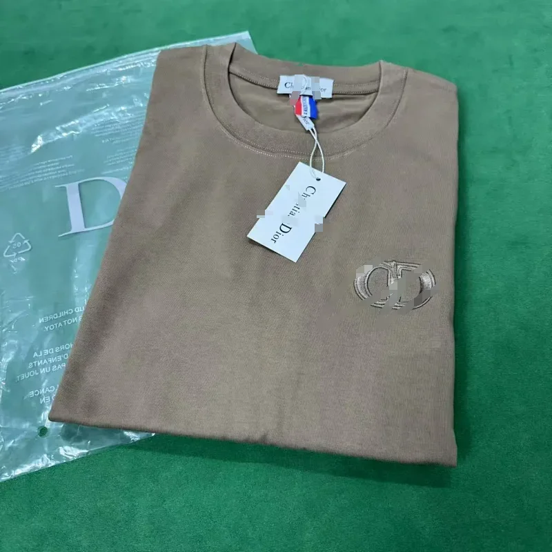 Dior Classic Logo Beige T-Shirts