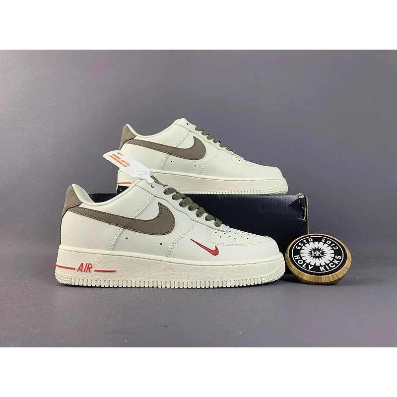 Nike Air Force 1 Sail/Grey/Red Sneakers