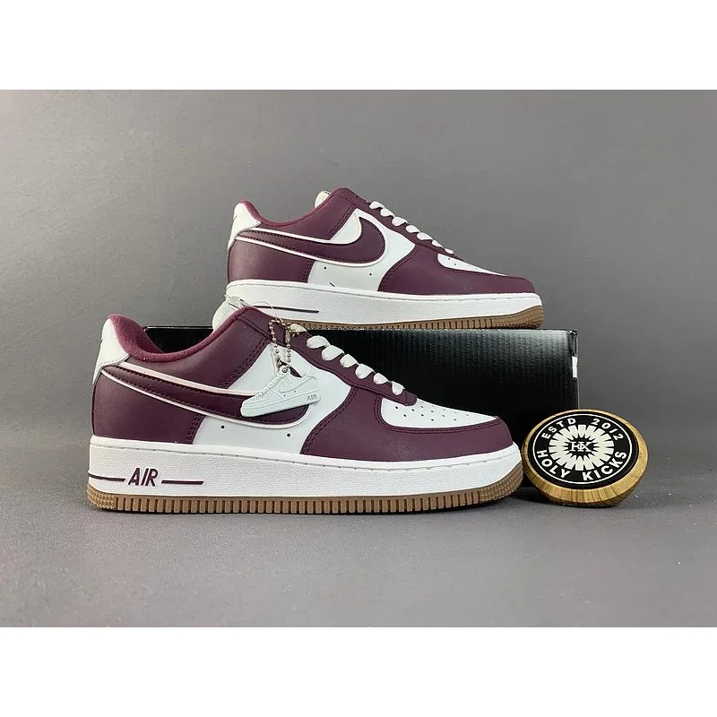 Nike Air Force 1 Burgundy/White Sneakers