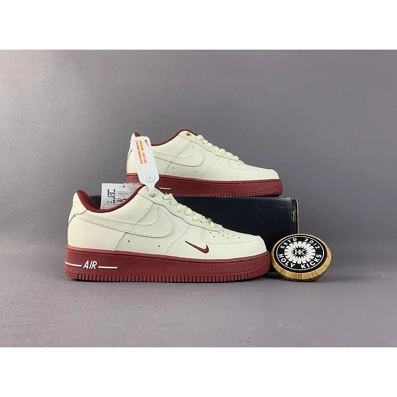 Nike Air Force 1 Sail/Burgundy Sneakers