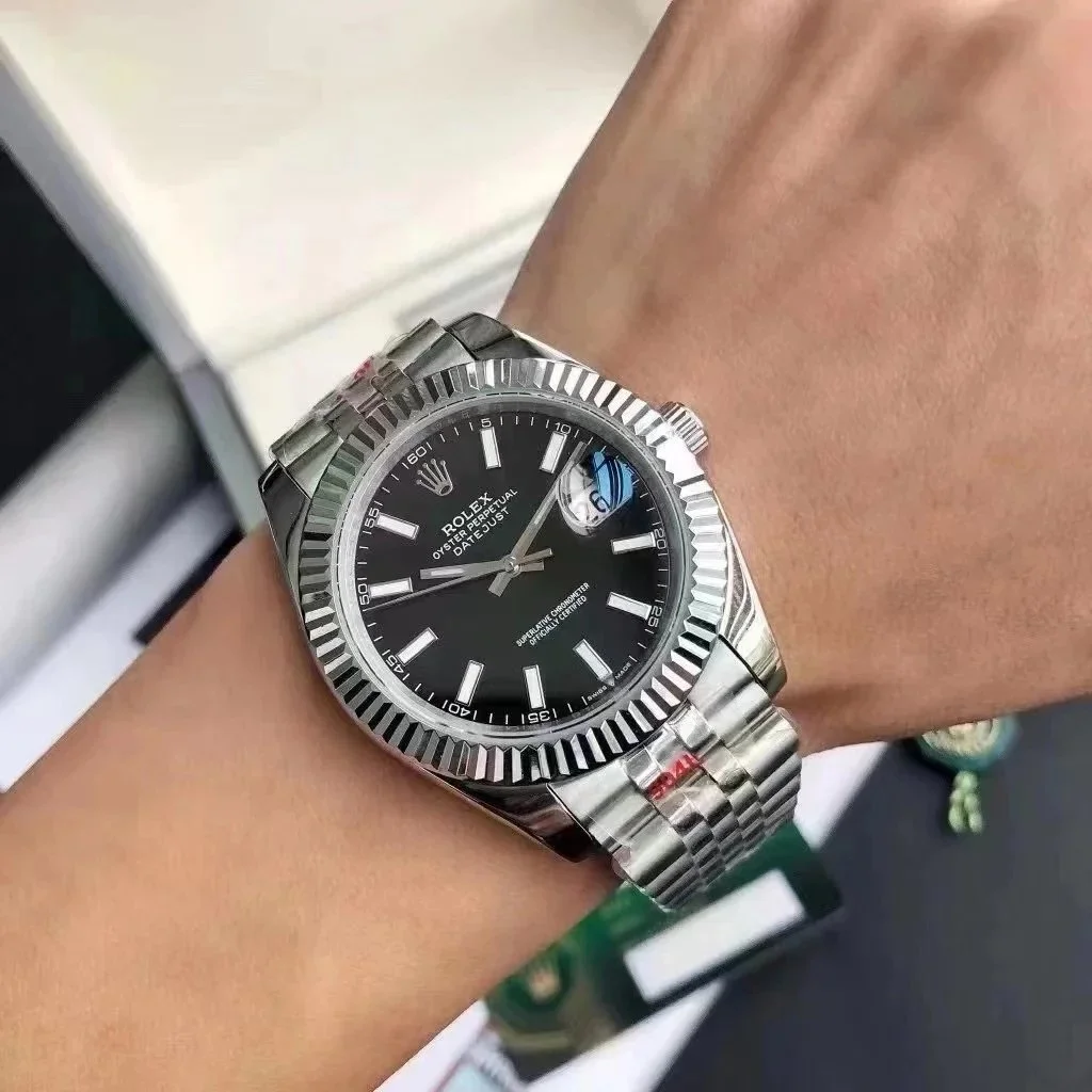 Rolex Datejust Steel Black Dial Watch