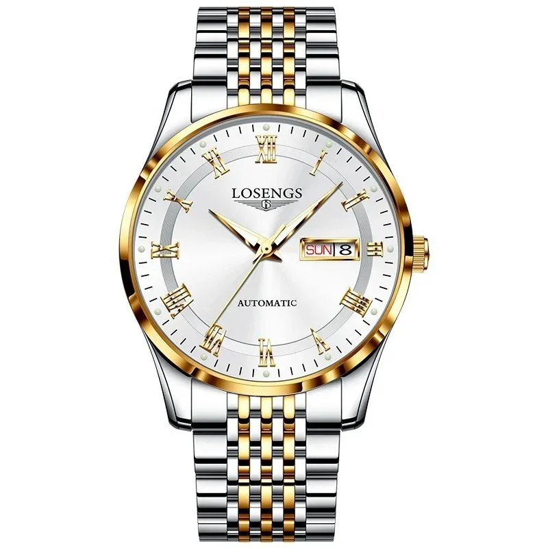 Silver-Gold Automatic Watch Men's Watch