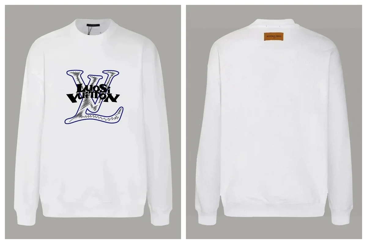 Louis Vuitton Oversized White Graphic Sweatshirt