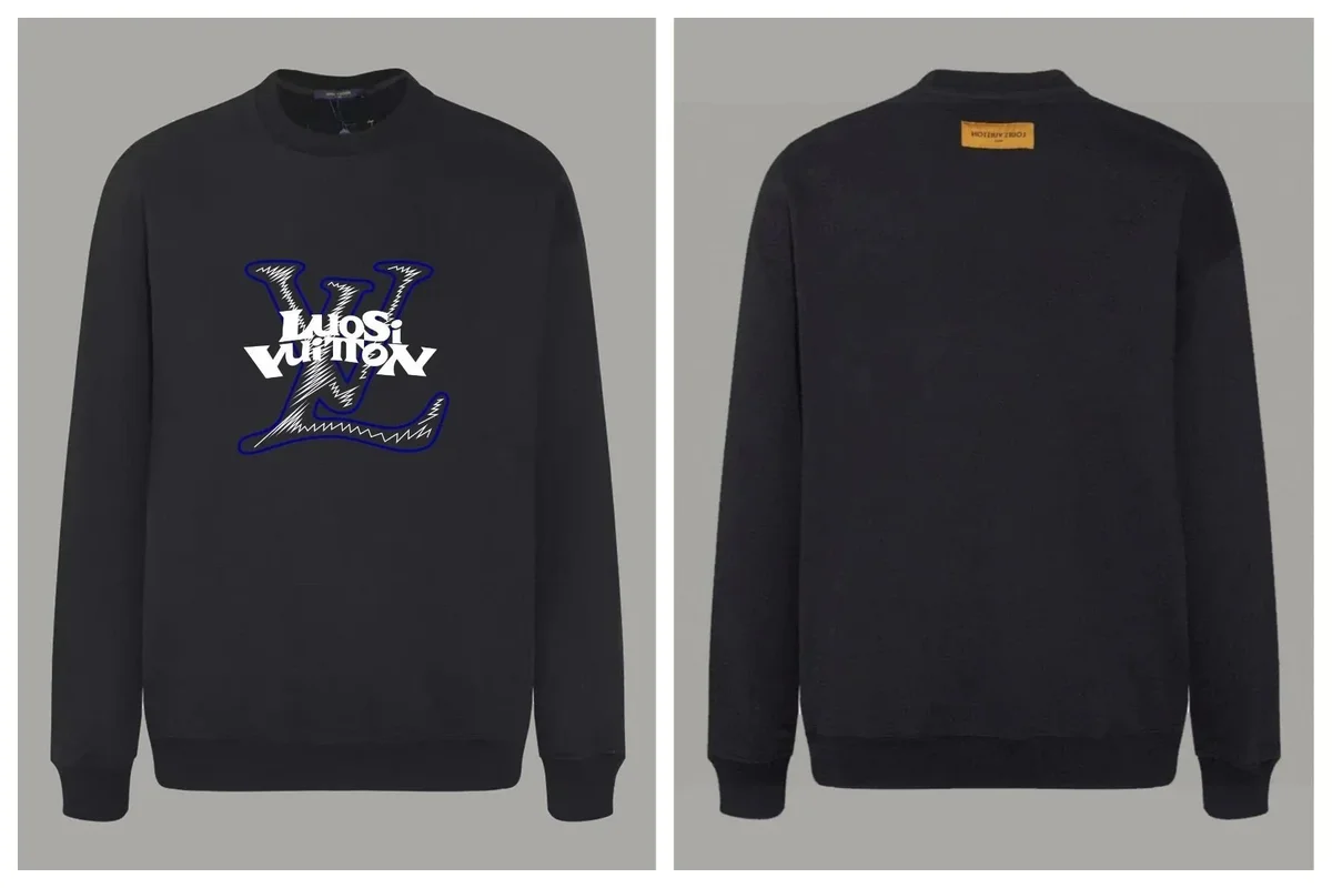 Louis Vuitton Oversized Crewneck Sweatshirt Black