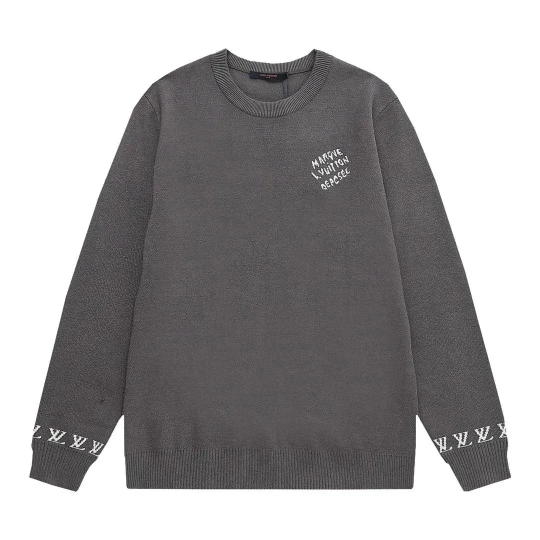 Louis Vuitton Tabi Grey Letter Knit Sweater