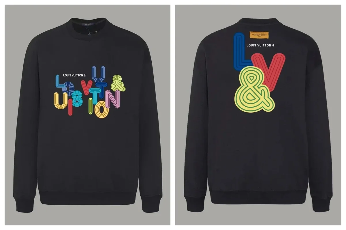 Louis Vuitton Colorful LV Logo Crewneck Sweatshirt