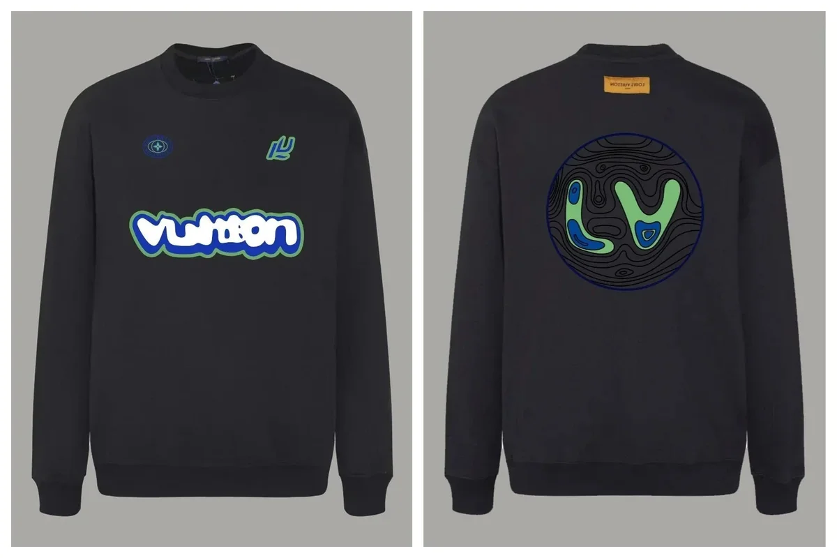 Louis Vuitton LV Logo Crewneck Sweatshirt Black
