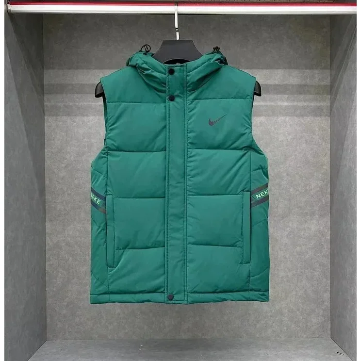 Nike Green Puffer Vest with Hood