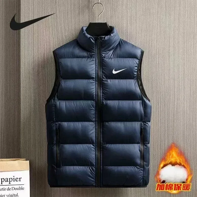 Nike NK藏蓝色马甲加棉保暖羽绒背心