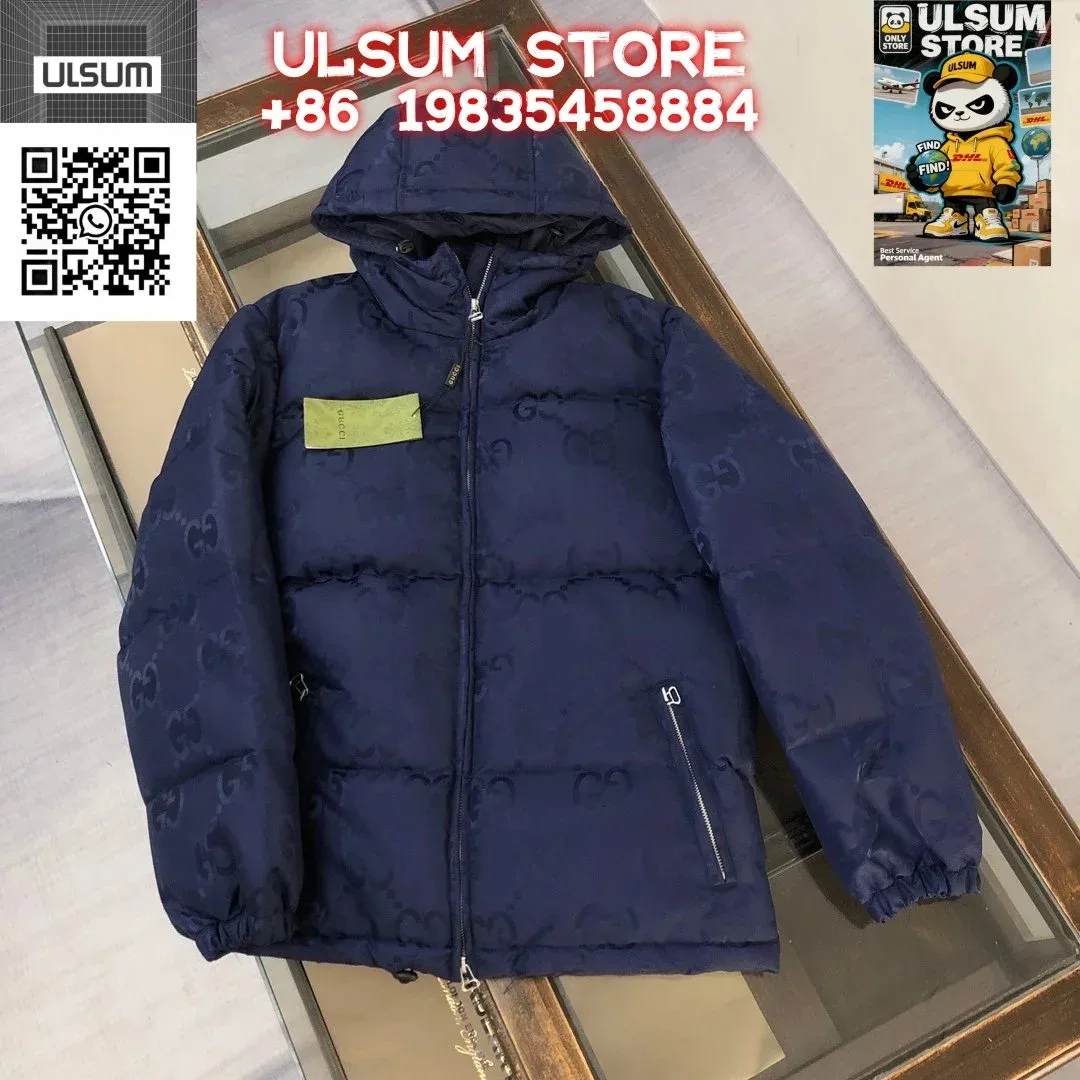 Gucci GG Supreme Navy Puffer Jacket