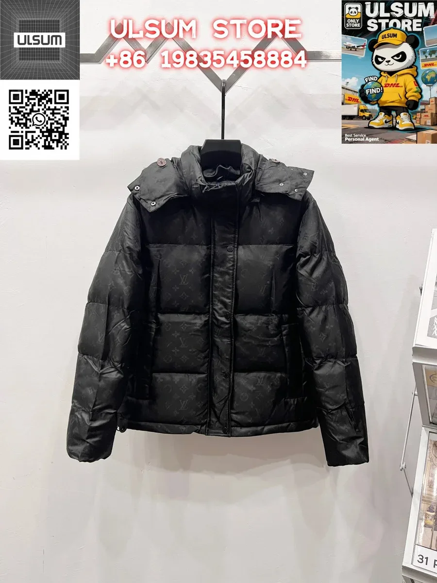 Louis Vuitton Monogram Puffer Jacket Black