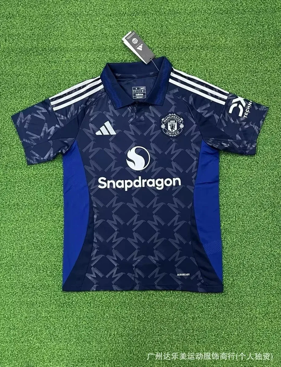 Adidas Manchester United客 Jersey Navy Blue Football Shirt