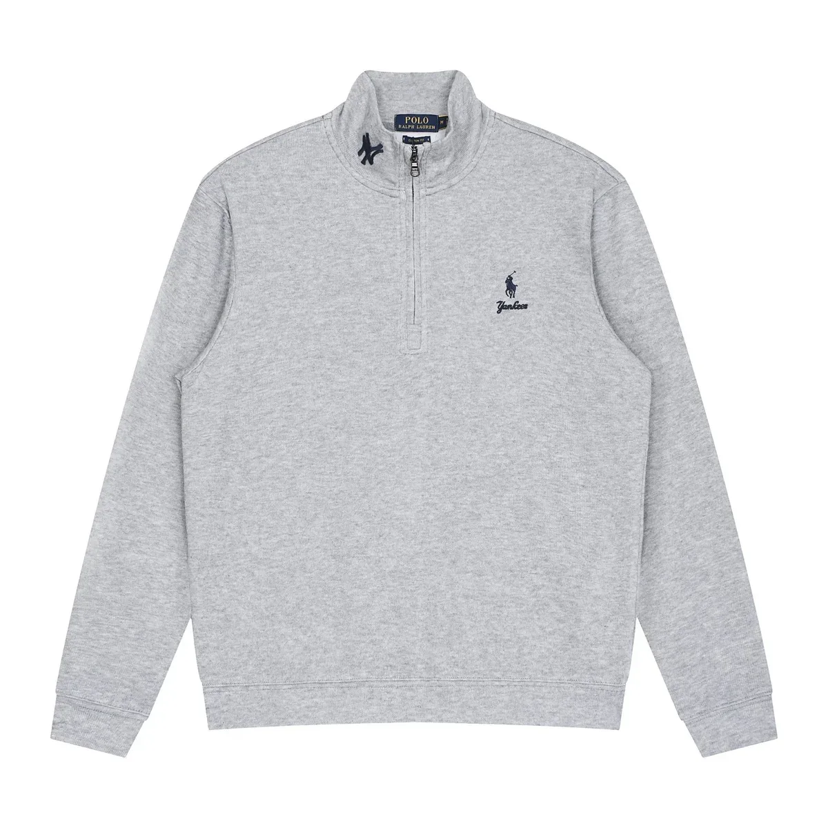 Polo Ralph Lauren Yankees Grey Half-Zip Sweater