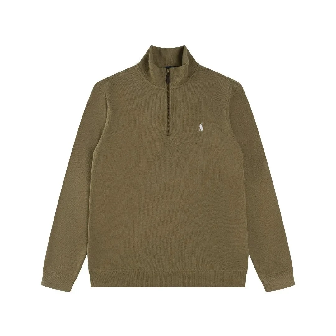 Polo Ralph Lauren Olive Green Half-Zip Sweater