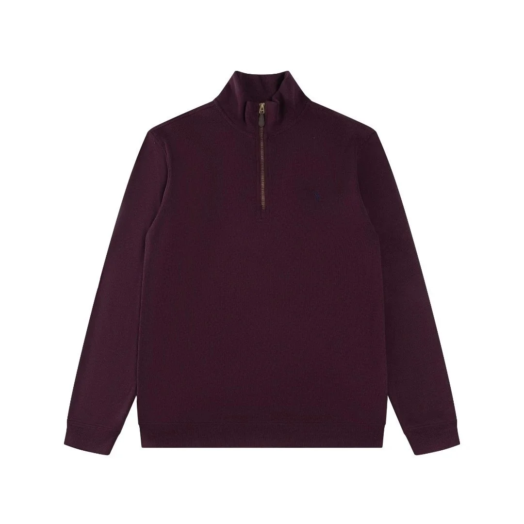 Polo Ralph Lauren Classic Logo Burgundy Half-Zip Sweater