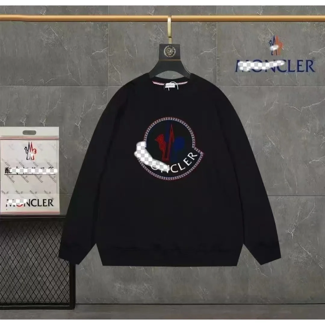 Moncler Black Logo Embroidered Sweatshirt