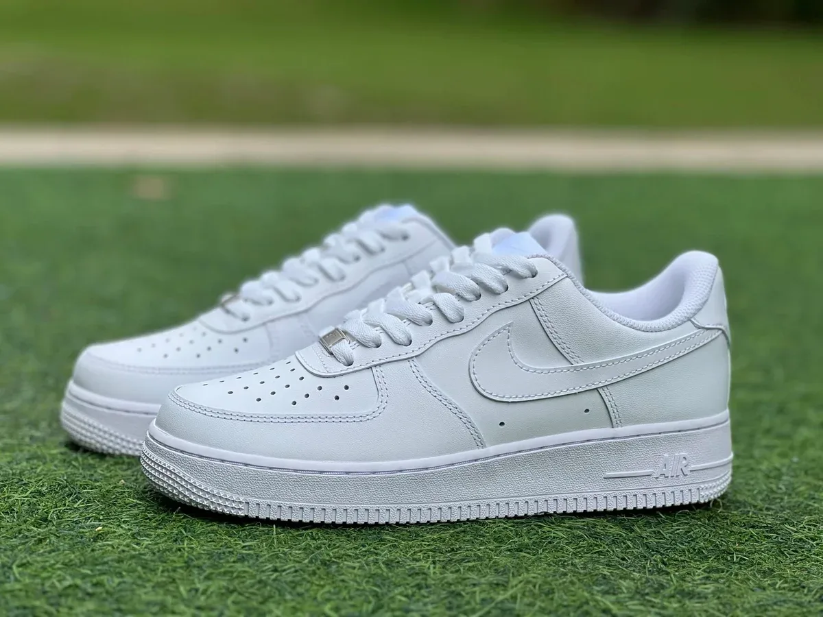 Nike Air Force 1 White Leather Sneakers