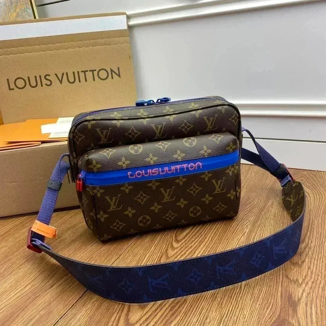 Louis Vuitton Neverfull Monogram Crossbody Bag Blue