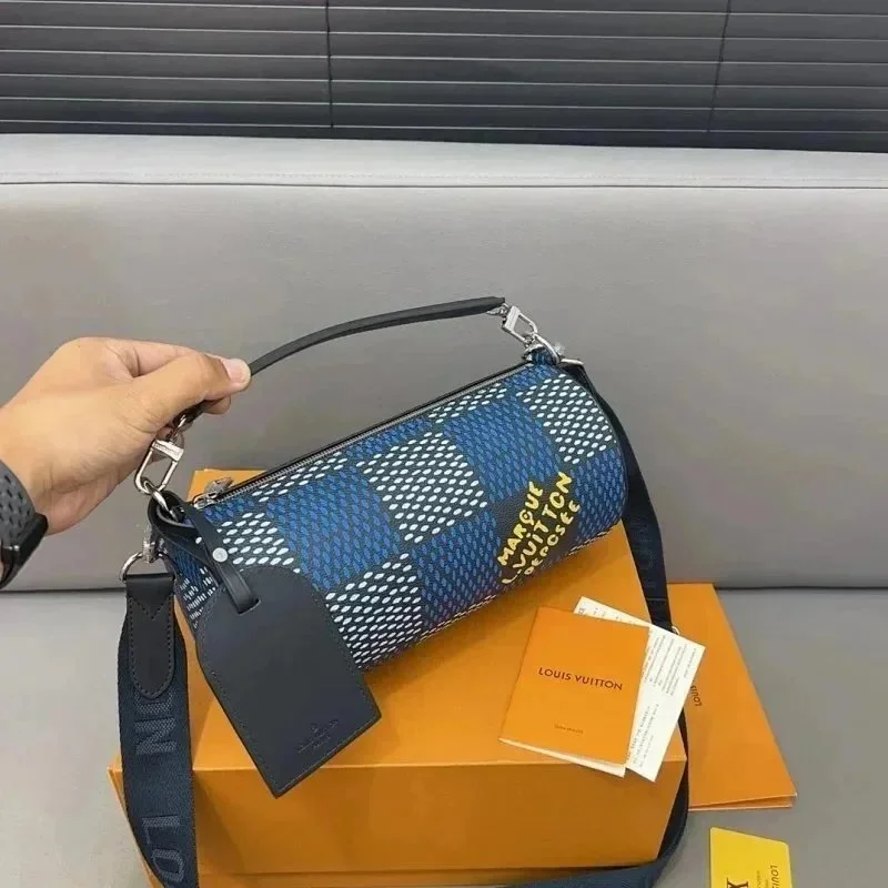 Louis Vuitton Tabi Blue & White Checkered Shoulder Bag