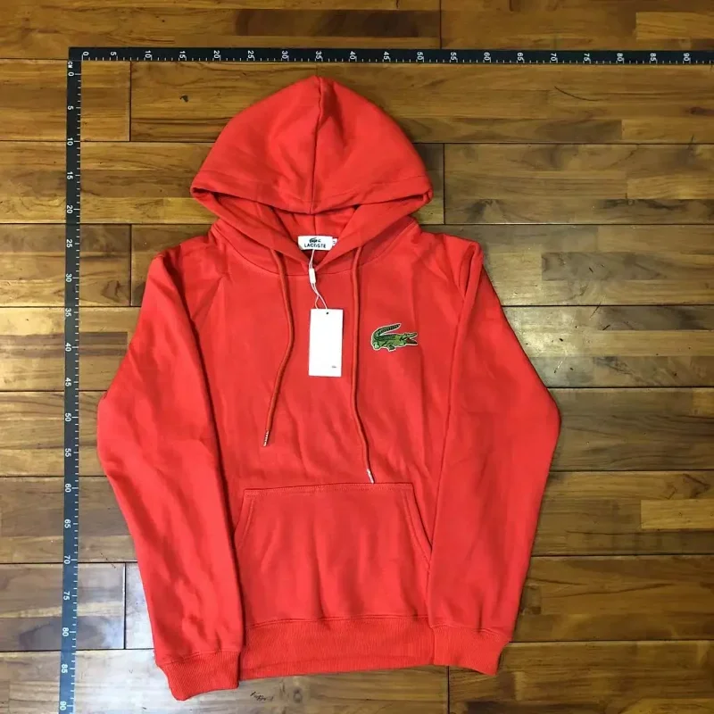 Lacoste Hooded Orange Cotton Sweatshirt