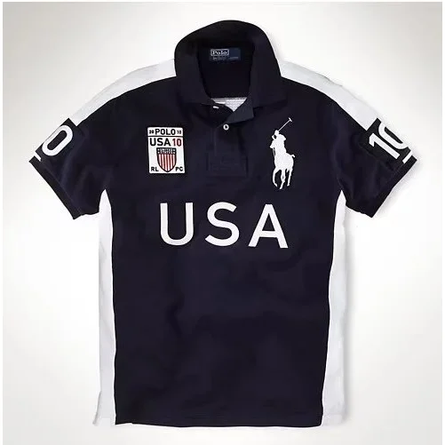 Polo Ralph Lauren Classic Logo USA Polo Shirt Navy/White