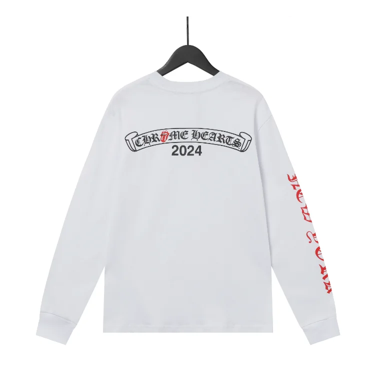 Chrome Hearts White CH Cross Long Sleeve T-Shirt