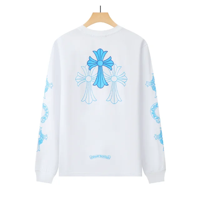 Chrome Hearts CH Cross White Long Sleeve T-Shirt