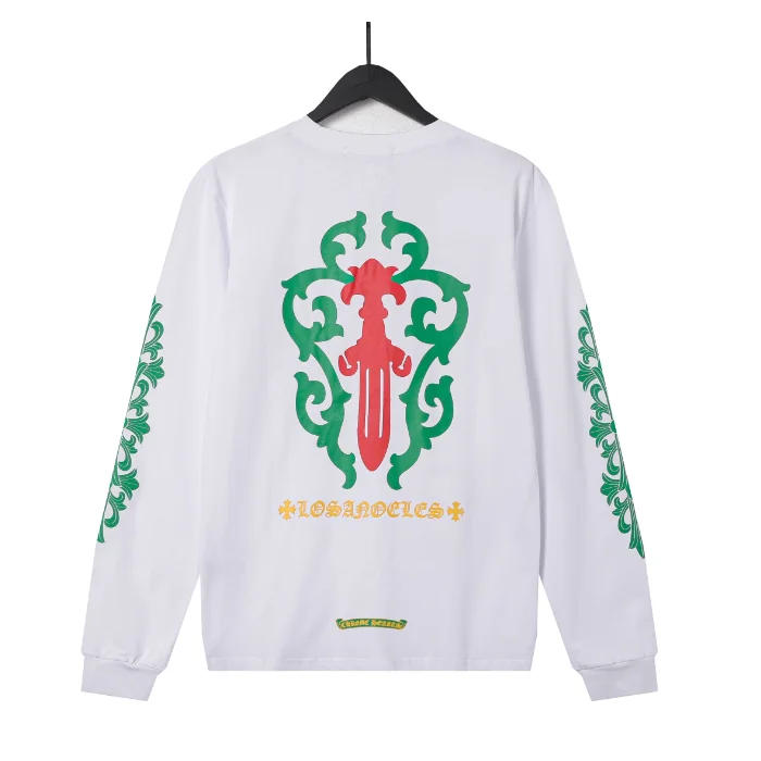 Chrome Hearts Los Angeles Cross White Long Sleeve T-Shirt