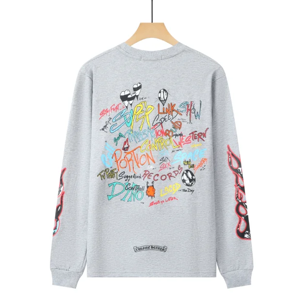 Chrome Hearts CH Cross Long Sleeve T-Shirt Grey
