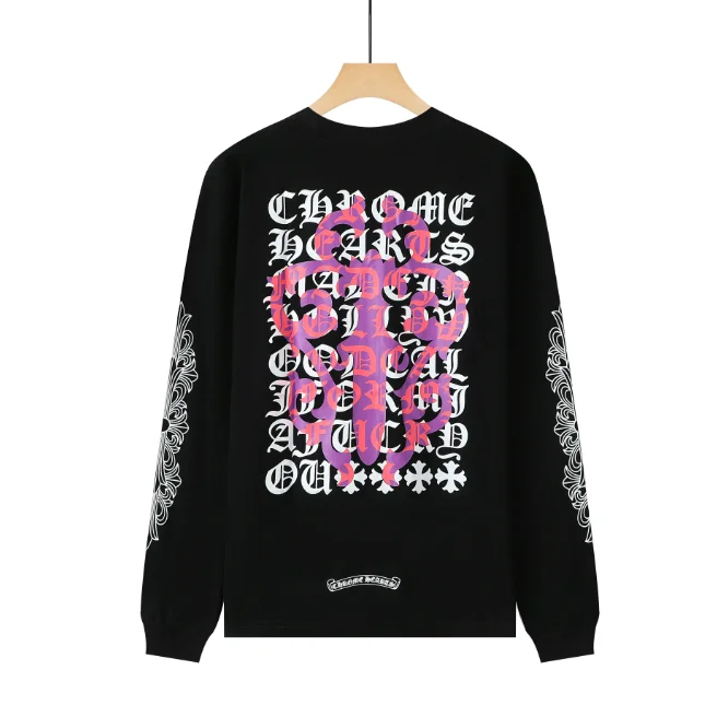Chrome Hearts Gothic Cross Long Sleeve T-Shirt Black