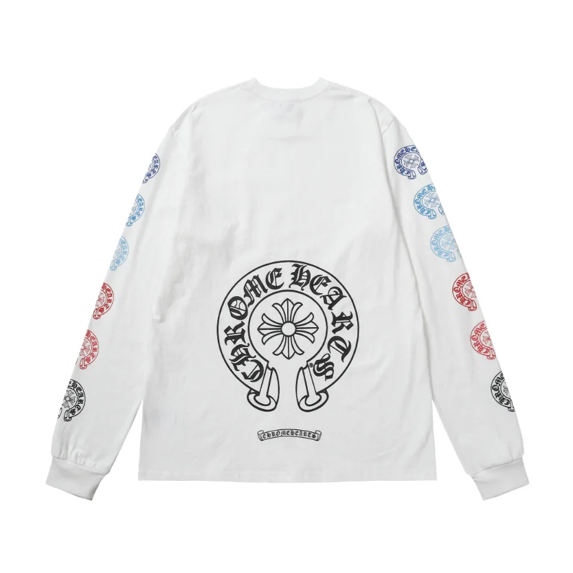 Chrome Hearts CH Cross Long Sleeve T-Shirt White