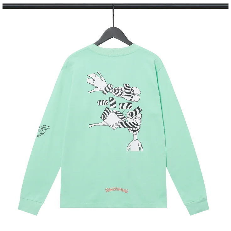 Chrome Hearts CH Cross Mint Green Long-Sleeve T-Shirt