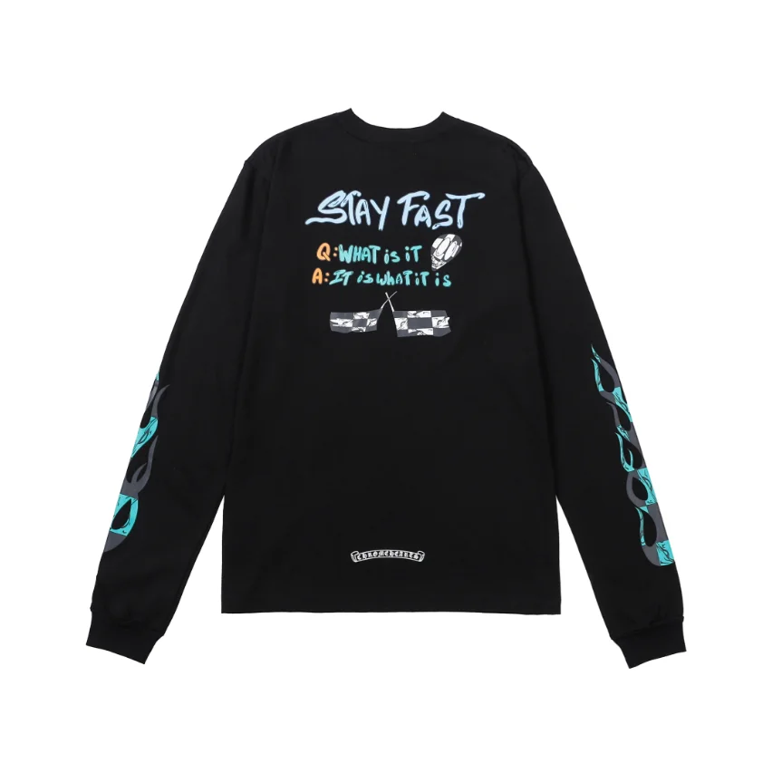 Black Stay Fast Long Sleeve T-Shirt