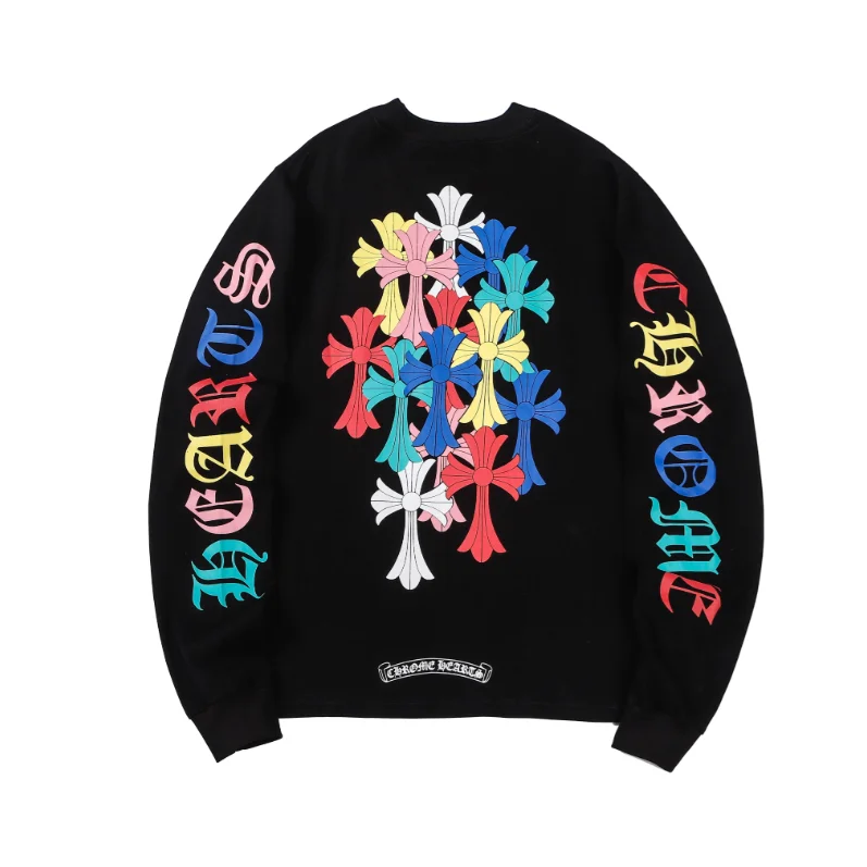 Chrome Hearts Cross Print Long Sleeve T-Shirt Black