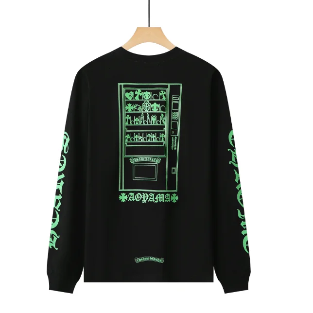 Chrome Hearts Aoyama Green Print Long Sleeve T-Shirt Black