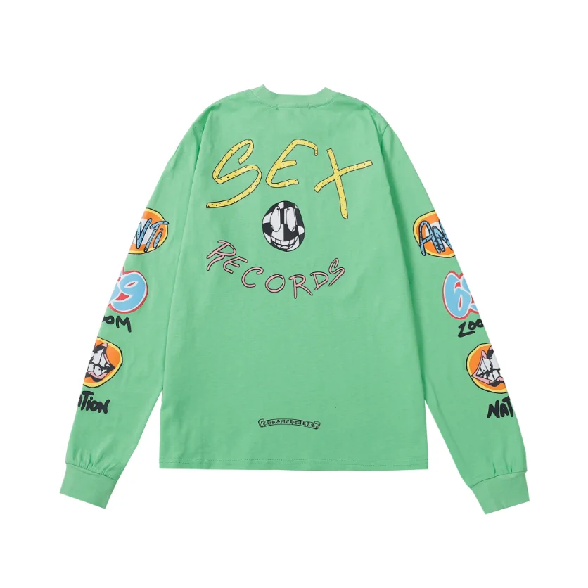 Chrome Hearts SEX Records Green Long-Sleeve T-Shirt