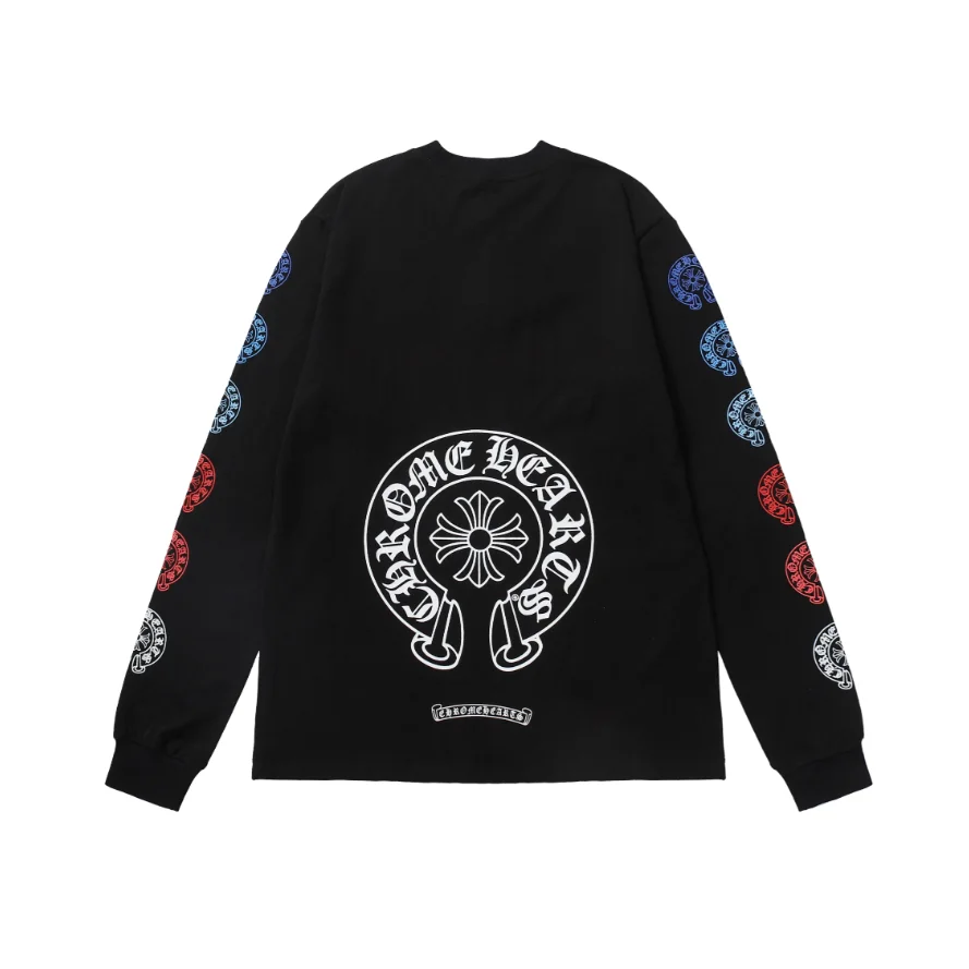 Chrome Hearts One Heart Black Long Sleeve T-Shirt
