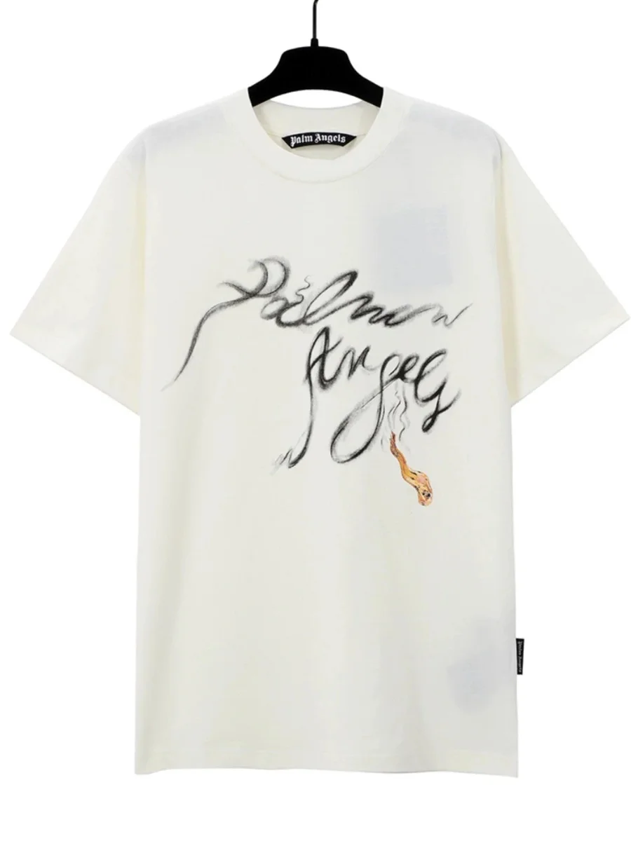 Palm Angels 'Palm Angels' Graphic T-Shirt Cream